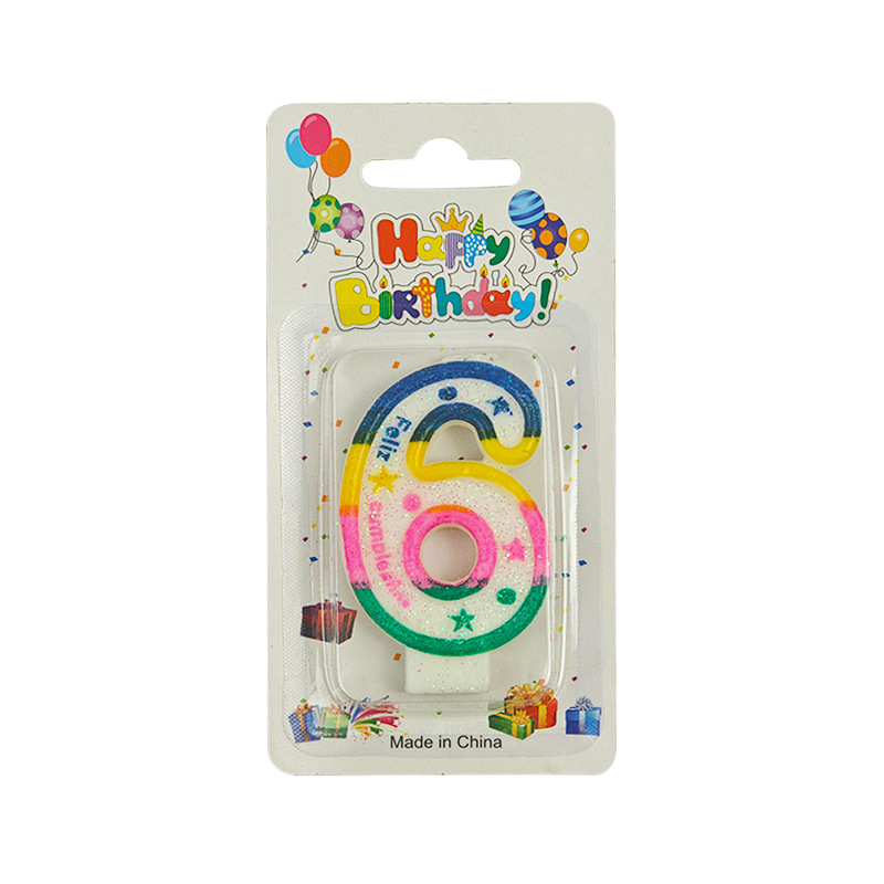 ¿Velas digitales de exportación espumantes de vela espumosa de polvo de brillo de vela digital 0 - 9 y signo de interrogación? Candle cumpleaños
