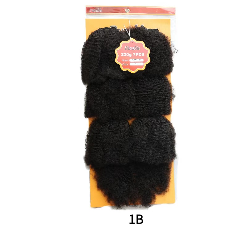 Cortina de Cabello Rizado Africano de Seda de Proteína Suave y Alta Simulación