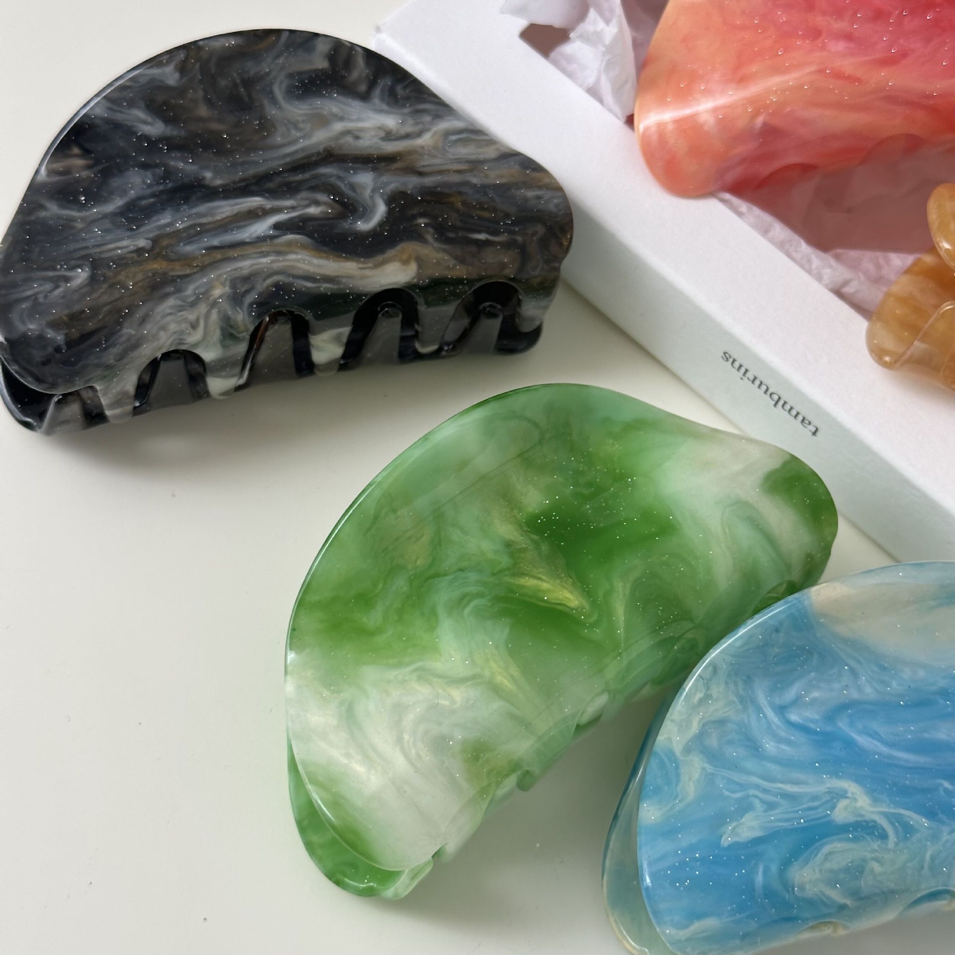 Texture Gradient Halo Hair Dye Grab Clip Advanced Hair Hair Pokrivala Sweet Cute Super Fairy Elegant Shark Clip Dodatki za lase_voghion.com