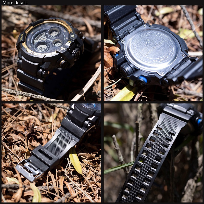 Reloj masculino estilo coreano de moda tecnología negra Cool Junior High School estudiante de primaria TikTok Net rojo deportivo reloj electrónico multifuncional