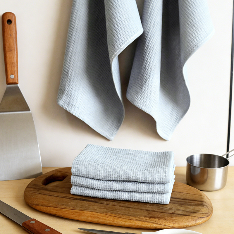 Waffle Kitchen Towel, All-Cotton Plain Waffle Tea Towel, Household Dishcloth, Supports Dropshipping Waffle Kitchen Towel, All-Cotton Plain Waffle Tea Towel, Household Dishcloth, Supports Dropshipping