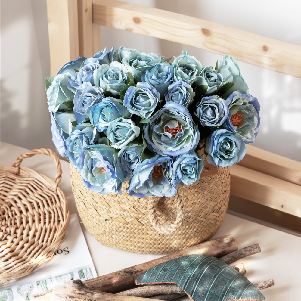 仿真花陸蓮花婚慶手捧花外貿批發假花仿真植物家庭裝飾GF12495