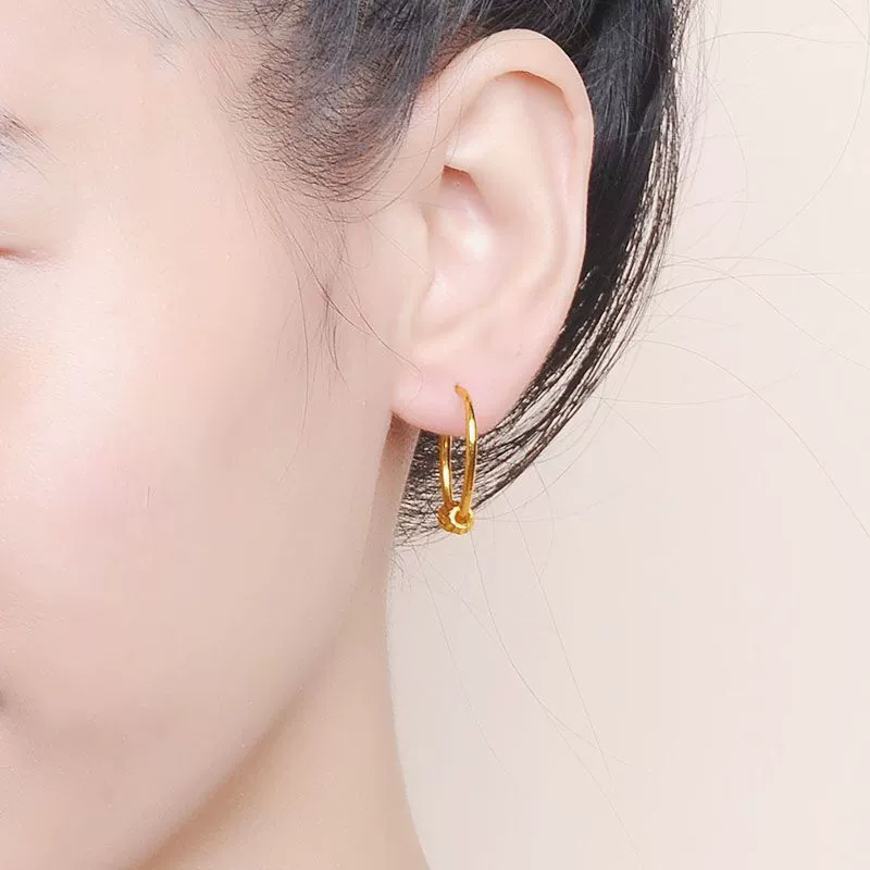 Серьги из песочного золота в стиле гантелей, маленькие свежие серьги, серьги-круги из бисера, подарки на день рождения жене и маме, моющиеся