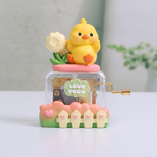 Sweetheart Little Pet Music Box Cartoon Frog Dinosaur Hand Music Box Girl’s Birthday Chinese Valentine’s Day Gift