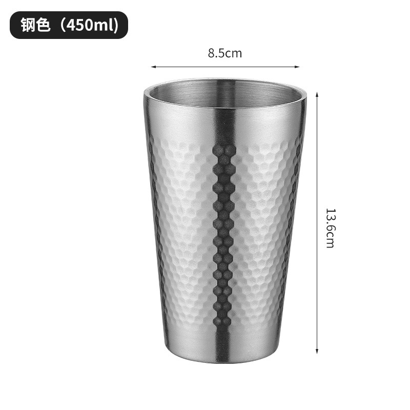 450mL martillado Copa (201 plata)