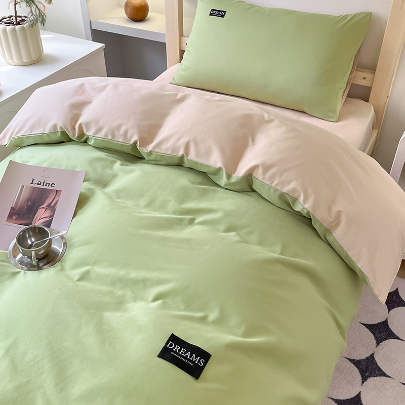 Dormitorio de estudiantes universitarios cama de algodón conjunto de tres piezas un conjunto completo de colchón de algodón sábanas de cama cubierta de seis piezas conjunto