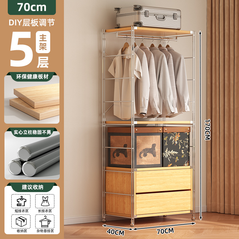 Armario abierto estilo antiguo colgador de ropa dormitorio piso walk-in armario ropa percha