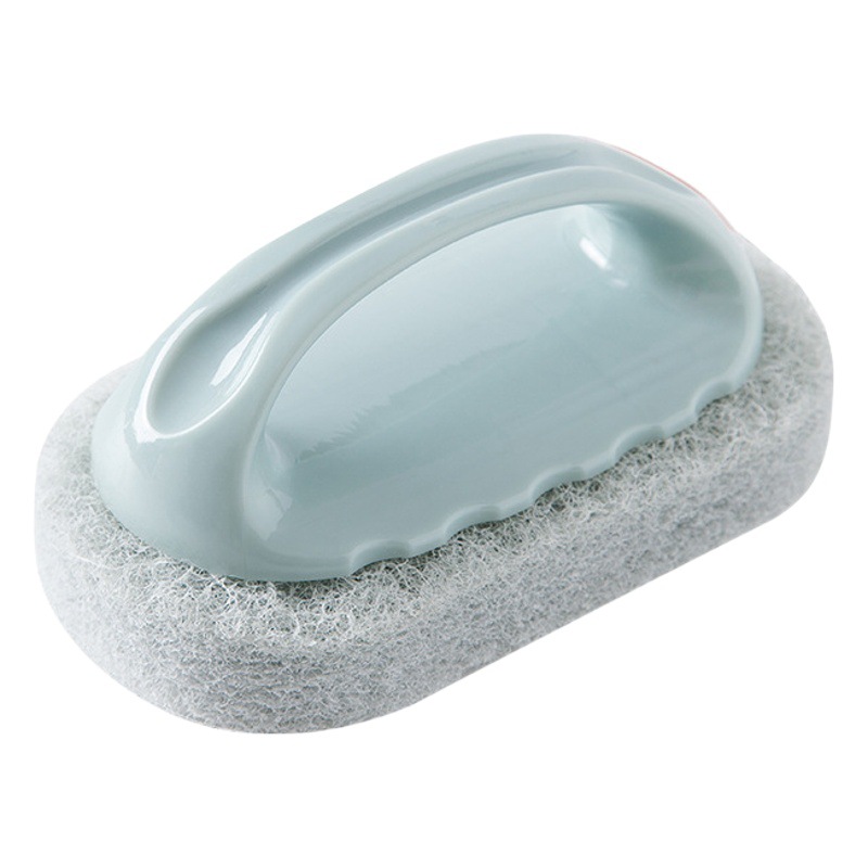 Cepillo de limpieza de azulejos domésticos Cepillo de esponja de cocina nórdica con mango Cepillo de limpieza de estufa de bañera liso multifuncional