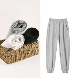 男士秋季纯棉运动裤抽绳束脚长裤休闲卫裤学生束脚裤春秋裤子宽松