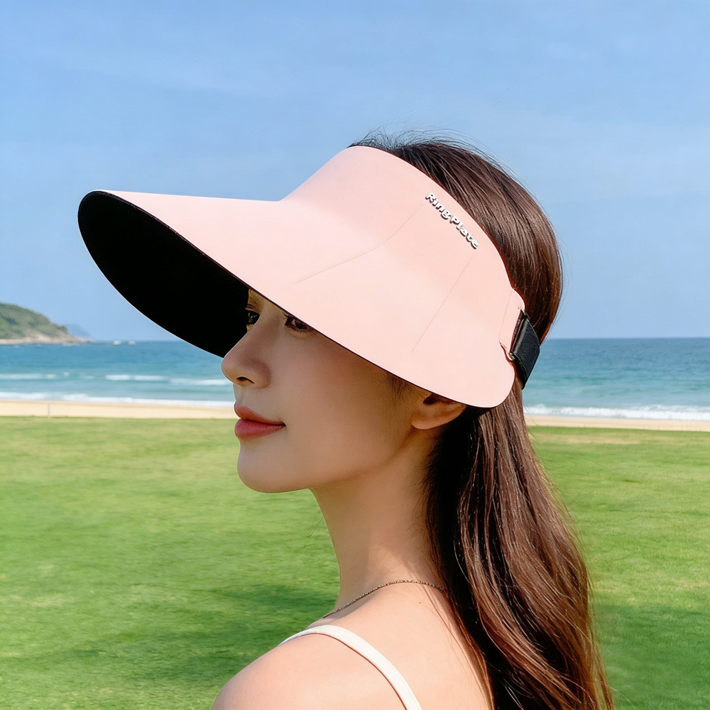 Cappello da sole donna a tesa larga con protezione uv e top aperto_voghion.com