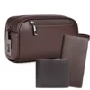 Brown lychee fingerprint lock three-piece set