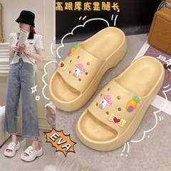 New style sandals for outdoor wear in summer, non-slip beach slippers, women's diy heightening eva thick-soled clogs
