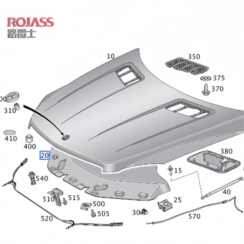 Suitable for Mercedes-Benz W166 Hood Gl350 Engine Hood Ml320 Heat Insulation Gls300 Sound Insulation Gle400 Cotton Gls500