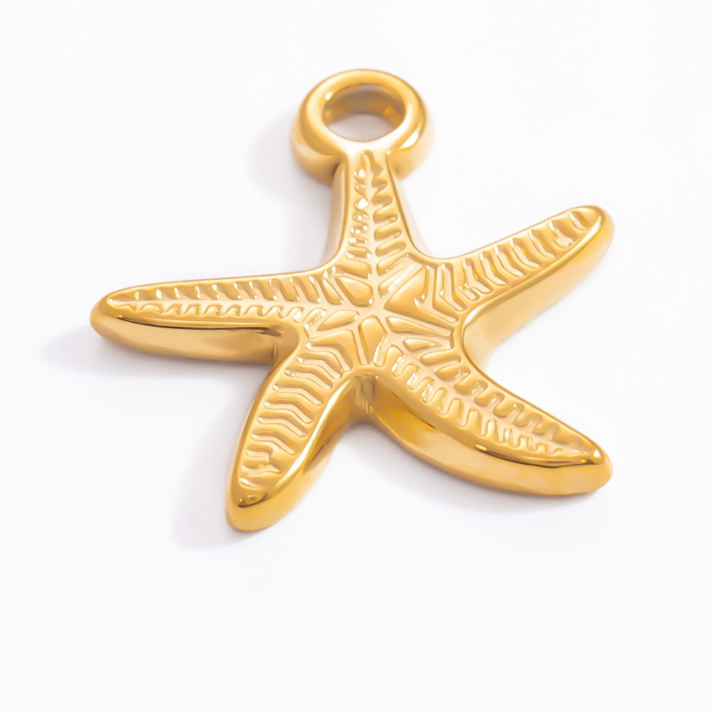 1 Piece 18.17*21.02mm 304 Stainless Steel PVD Coated Report this seller or product Sun Starfish Polished Pendant Evil Eye Jewelry display picture 10