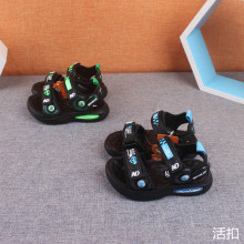 2025夏儿童休闲时尚男童聚氨酯凉鞋夏季新款小孩子软底防滑沙滩鞋