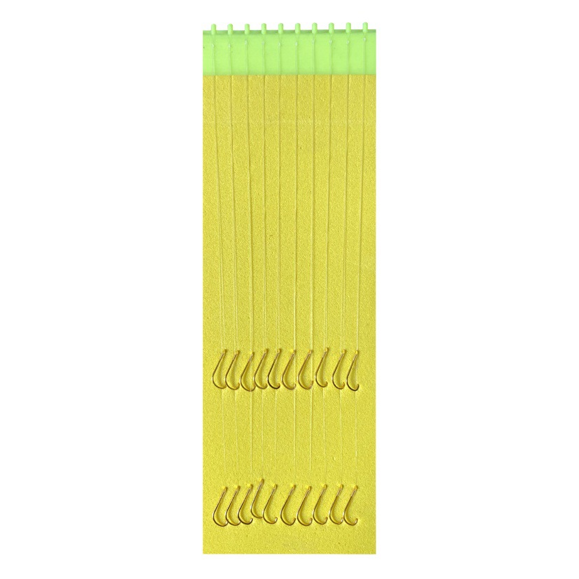 Gold Sleeve Short Sub-thread Double Hook Hand-tied Finished Suit Anti-winding Hook with or without Barb Carassius Carassius White Strip Small Hook
