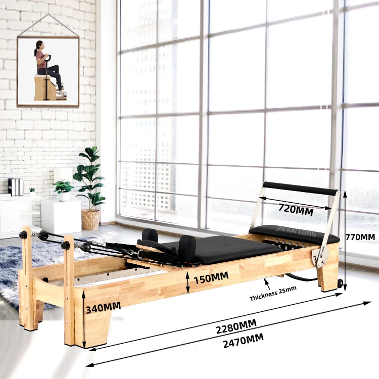 Fábrica pilates core cama plegable comerciante hogar madera sólida pilates reformador cama de yoga