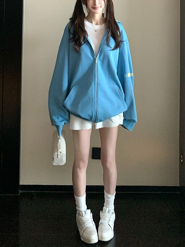 巴家私服 章若楠同款360Gdu家定染撞色套头卫衣外套女|undefined