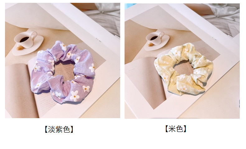 Korea Fashion Daisy Flowers Hair Scrunchies display picture 24