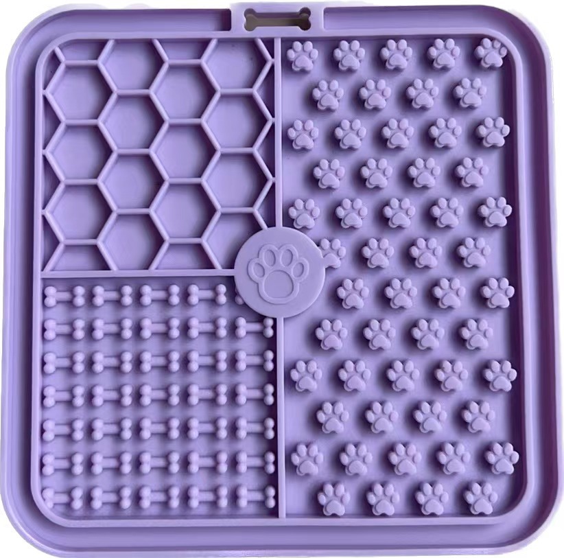 Los fabricantes transfronterizos nuevos de silicona perro mascota anti-estrangulador de alimentos lento mantel gato lamer Mat taza de succión de silicona lenta