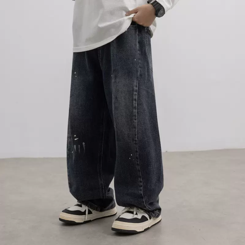 男童牛仔裤春秋款2025新款中大儿童装秋季宽松休闲裤子男孩秋装潮