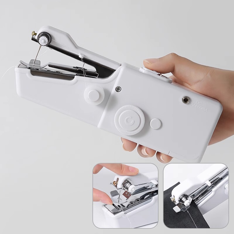 ハンドヘルド電動ミシン多機能家庭用ポータブルミニ小型シンプルな DIY エッジトリミング手動テーラーマシン|undefined