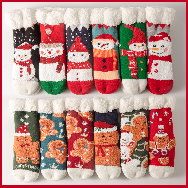 Calcetines de Navidad calcetines de piso calcetines de invierno calcetines de nieve calcetines de coral calcetines de peluche calcetines de dormir calcetines de alfombra calcetines