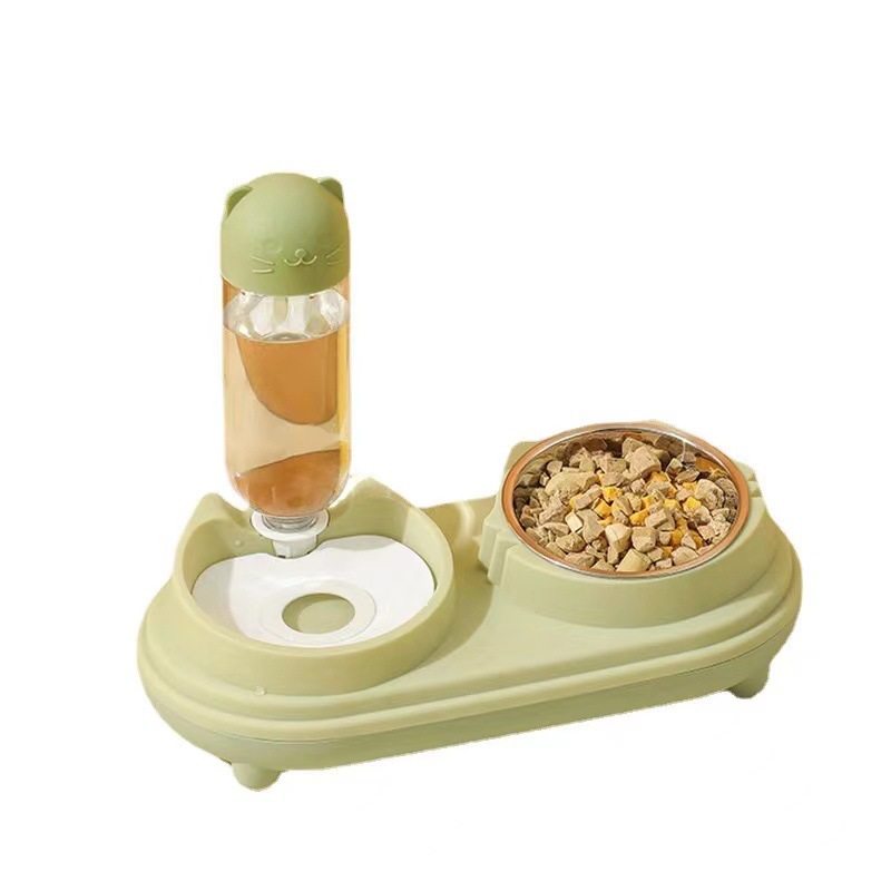 Nuevo tazón de cerámica para mascotas, alimentador automático de agua potable, tazón de cuello inclinado, tazón para gatos, artículos para mascotas