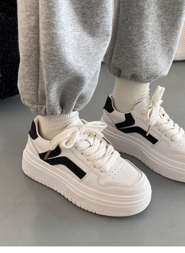 Queen Fan – chaussures de sport à semelles épaisses pour femmes, petites chaussures blanches, Style coréen, Cool Board, pour étudiantes, nouvelle collection automne/hiver 2022_voghion.com