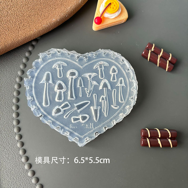 Venta caliente transfronteriza molde de manicura de alta transparencia animal de dibujos animados oso bowknot ramo DIY modelo de manicura en relieve tridimensional