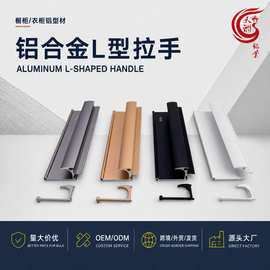 高品质衣橱柜门拉手 隐形暗装抽屉L型拉手Aluminum alloy handle