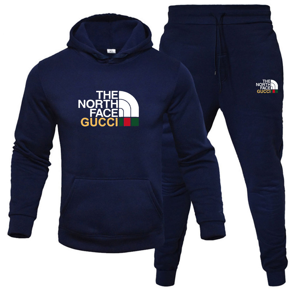 Venta caliente transfronteriza hombres otoño e invierno sudadera con capucha traje de suéter más terciopelo cálido traje casual suéter deportivo al por mayor