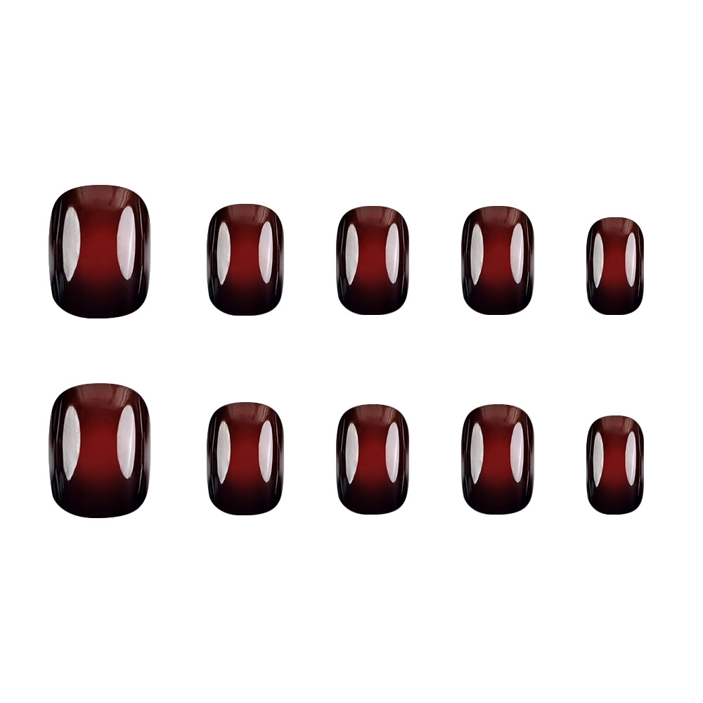 24 piezas Chelizi Uña roja temperamento blanco parche de uñas gradiente venta caliente transfronteriza desgaste uñas al por mayor image 5