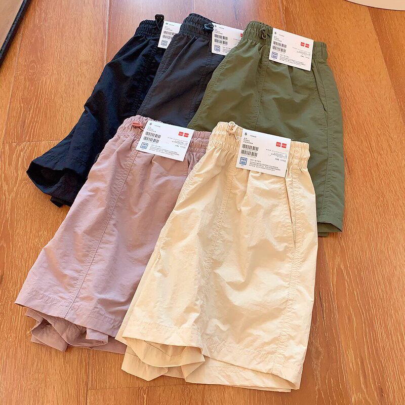 Japanese-Style Women's Quick-Dry Casual Shorts, Mid-Waist Drawstring Loose-Fitting Five-Point Pants, Direct from the Factory Japanese-Style Women's Quick-Dry Casual Shorts, Mid-Waist Drawstring Loose-Fitting Five-Point Pants, Direct from the Factory