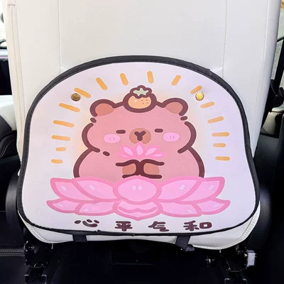 Kapibala Cartoon Cute Car Seat Back Anti-Kick Pad Simple and Comfortable Storage Bag Anti-Kick Pad Anti-Dirty Pad (Chair back anti-kick pad) - kapibala-anti-kick-pad-1-piece