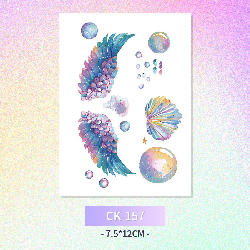 Glitter mariposa cara pegatinas tatuaje pegatinas hadas lavable impermeable de larga duración lindo unicornio ciervo Luna Estrella Planeta