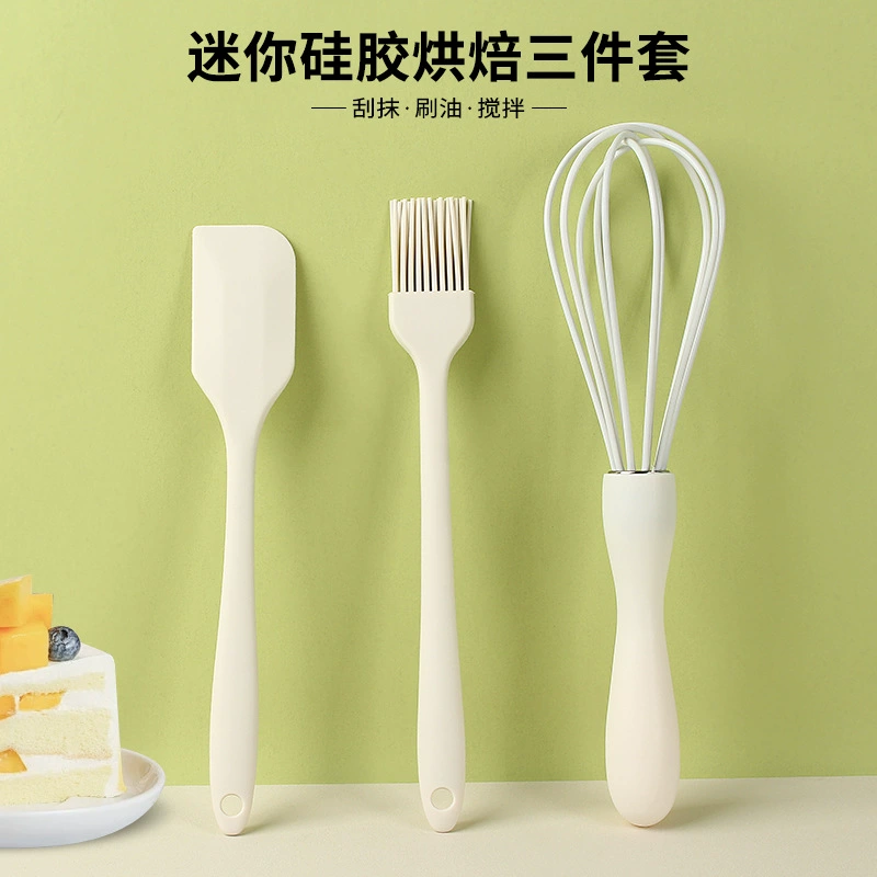 Спотовые маленькие все в одном силиконовые масляные щетки для взбивания яиц 3 комплекта домашнего крема-скребка для выпечки инструмента набор