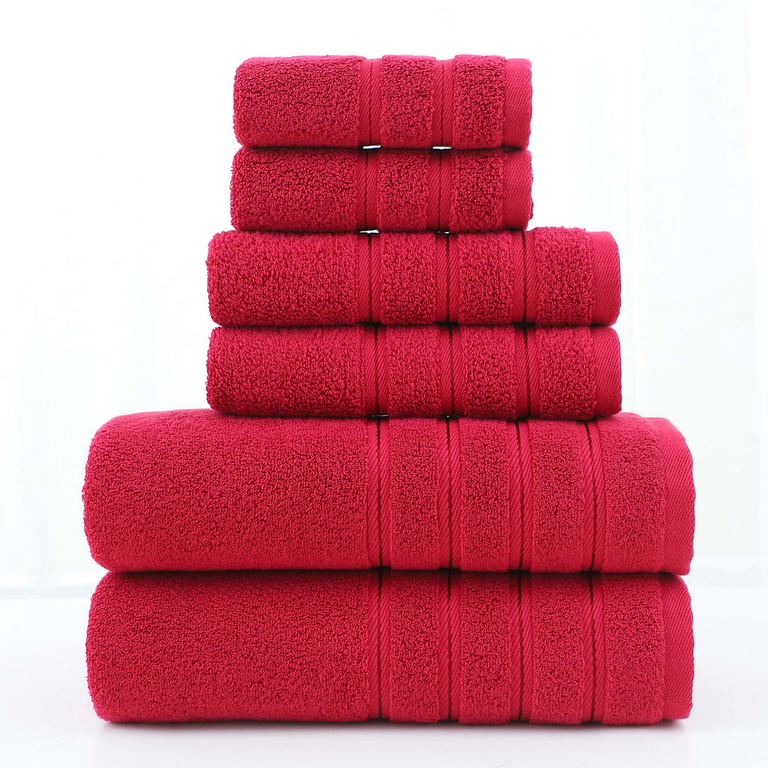 Twill warna merah anggur / Setelan tiga potong