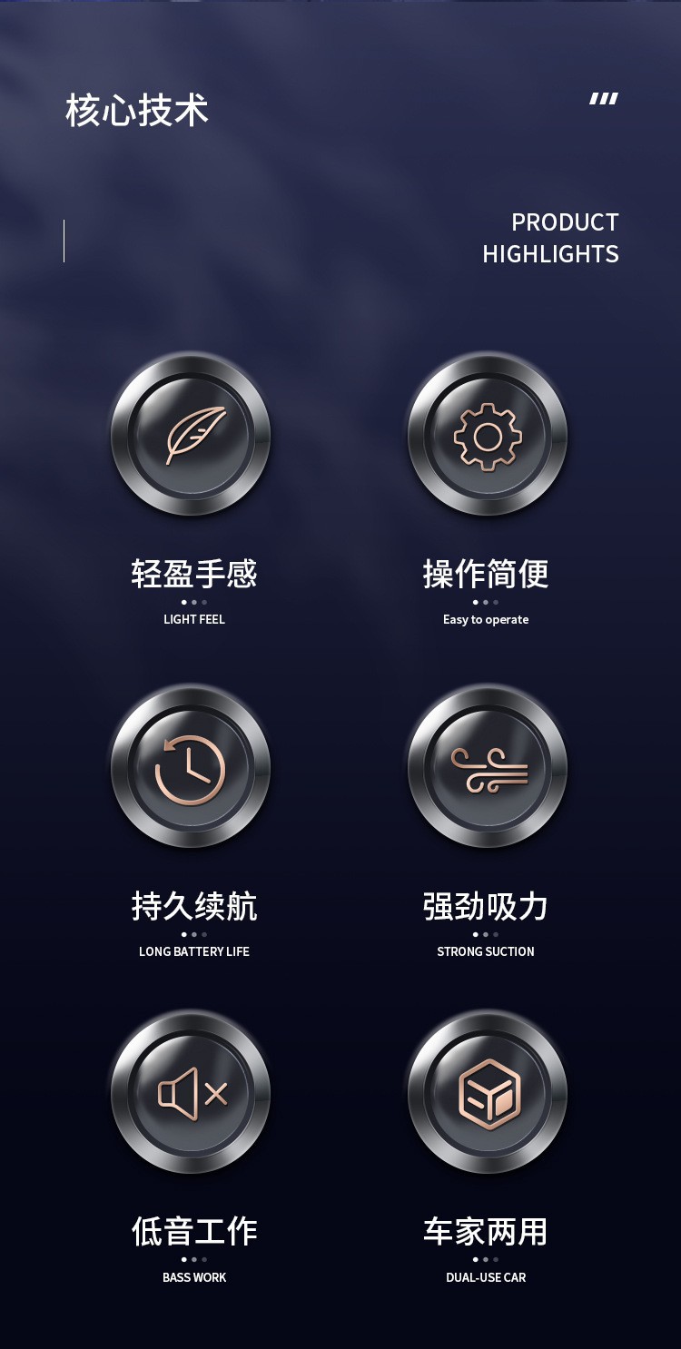 Factory Direct Supply Vacuum Cleaner, Portable for Home and Car Use, High Suction Power, Handheld, Wireless, High Power, Small Size, Long Battery Life