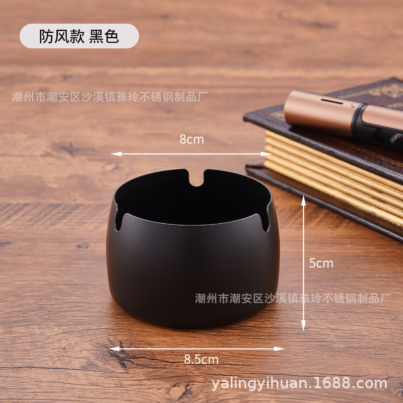 Cenicero de acero inoxidable dorado grueso, resistente y elegante, ideal para bar o cafetería, venta directa de fábrica