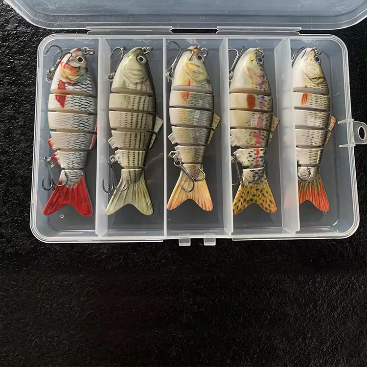 Juego transfronterizo de 5 piezas 10CM 20G seis secciones Luya cebo falso cebo de simulación de pescado de varias secciones