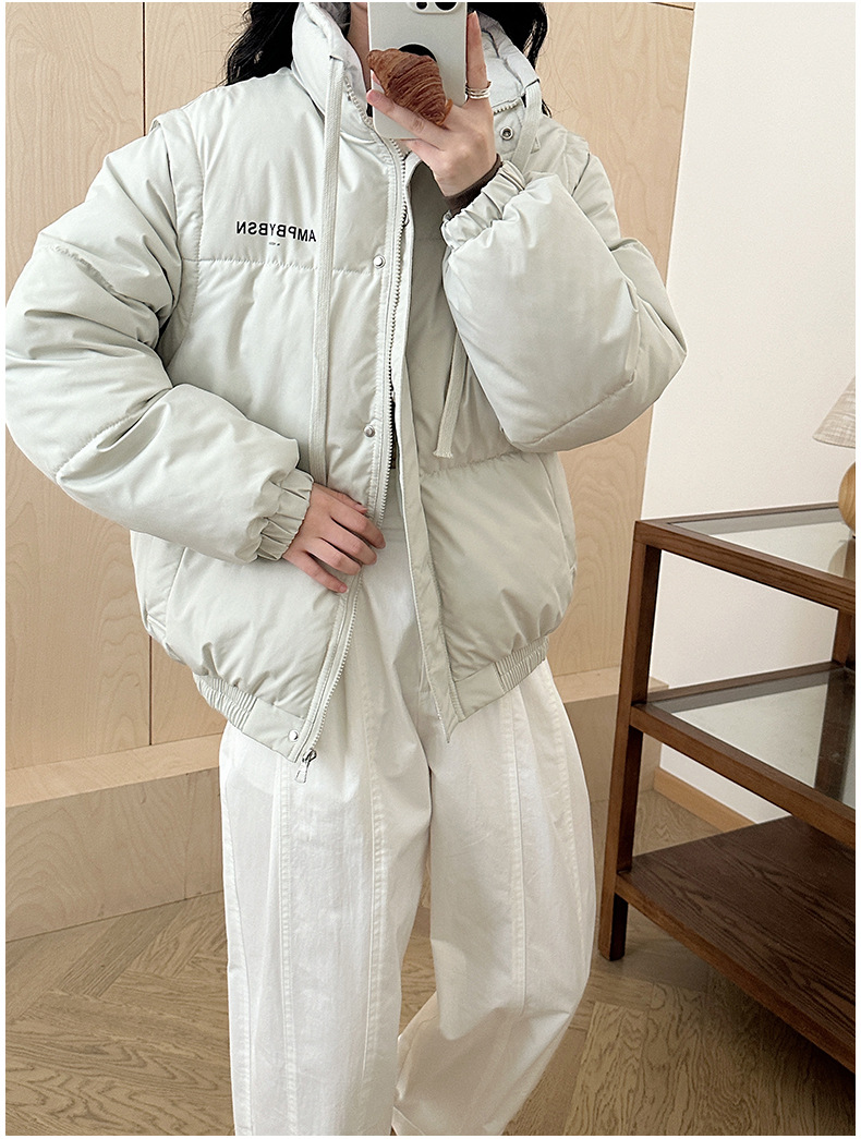 Abnehmbare Ärmel, Männer und Frauen, dickes Winterdesign, Unterhemdweste, für lässige Paare, Daunenjacke aus Baumwolle_voghion.com