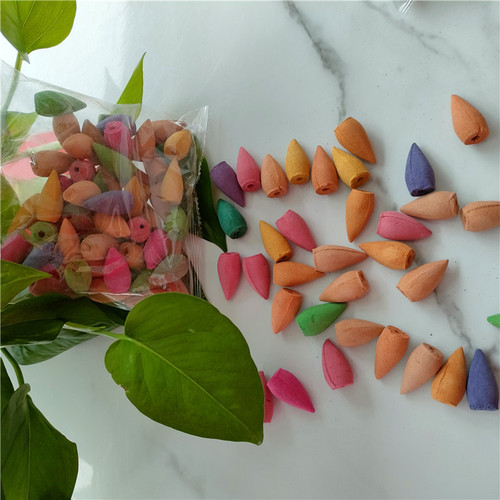 Bulk 60-particle pack reverse-flow sandalwood floral fragrance incense burner with deodorizing and odor-removing features, factory direct supply