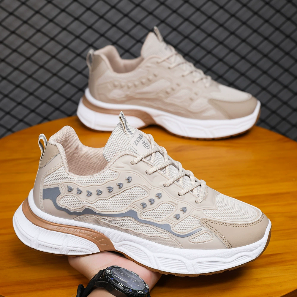 Trend sports casual footwear for leisure, mesh sports shoes platform, trend of season