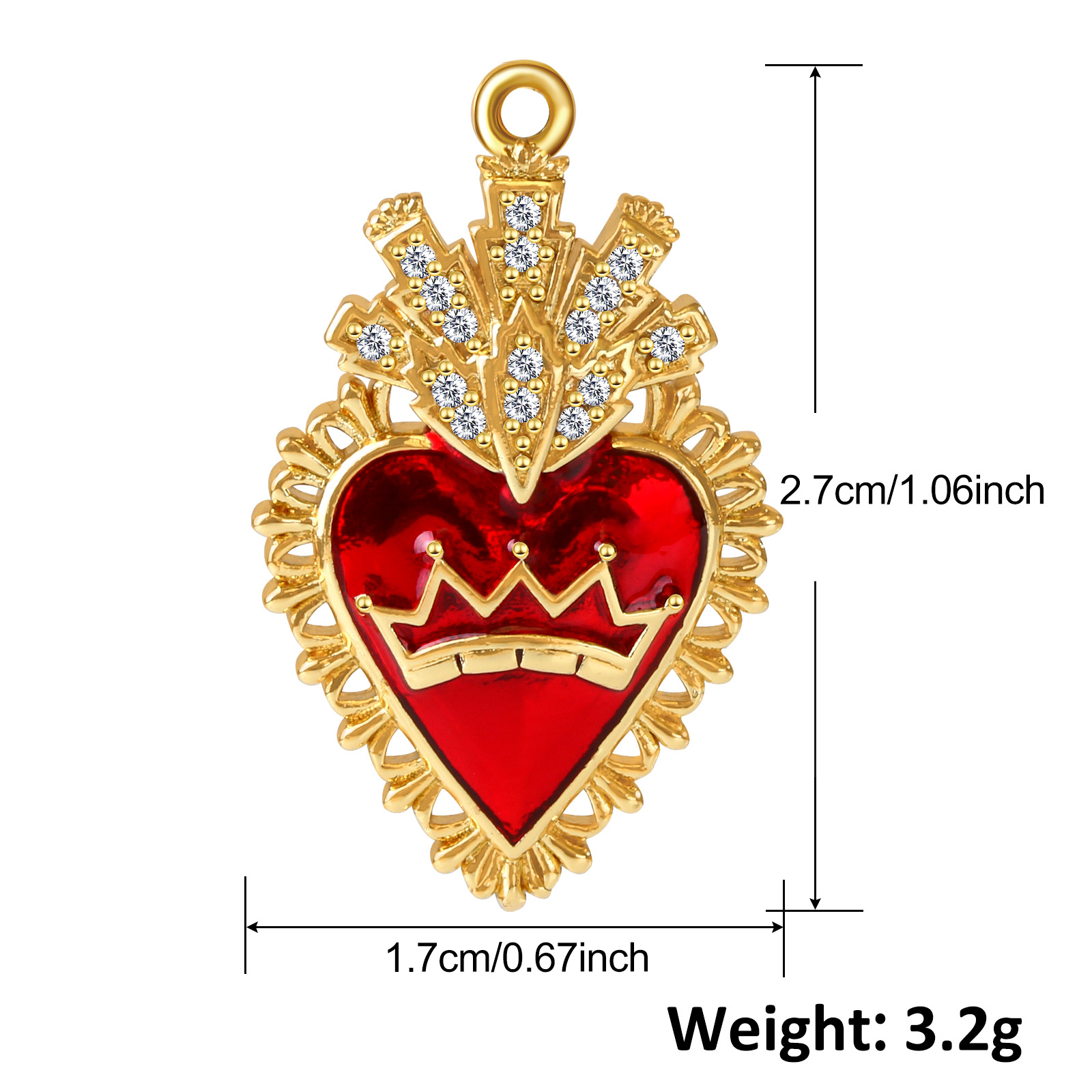 6g Weight Pendant Jewelry Making Type 15*28mm, 20*17mm, 30*14mm Jewelry Making Size Gold Plated Plating Material Gem Inlay Material DIY Jewelry Accessories Classification 1 Piece Quantity Copper Material Cross, Heart Shape, Wings Pattern Polished Finish Inlay Design Retro Style 1 Piece 15*28mm 20*17mm 30*14mm Copper Gem Gold Plated Cross Heart Shape Wings Polished Pendant 6