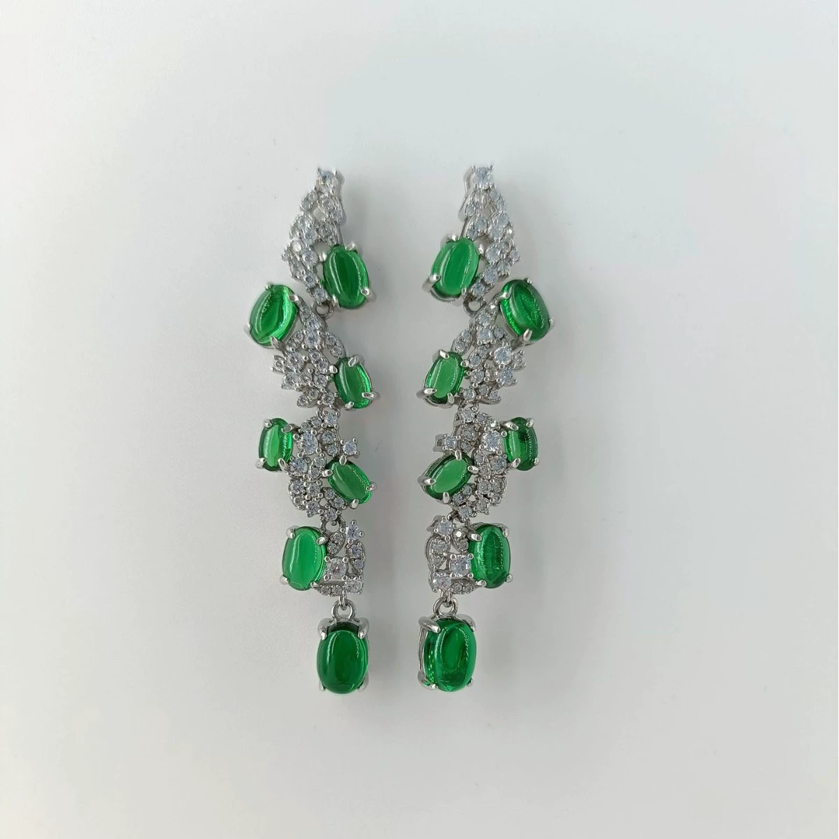 Серьги, аксессуар, образец серебро 925, с камнем, для импорта, европейский стиль, опт
