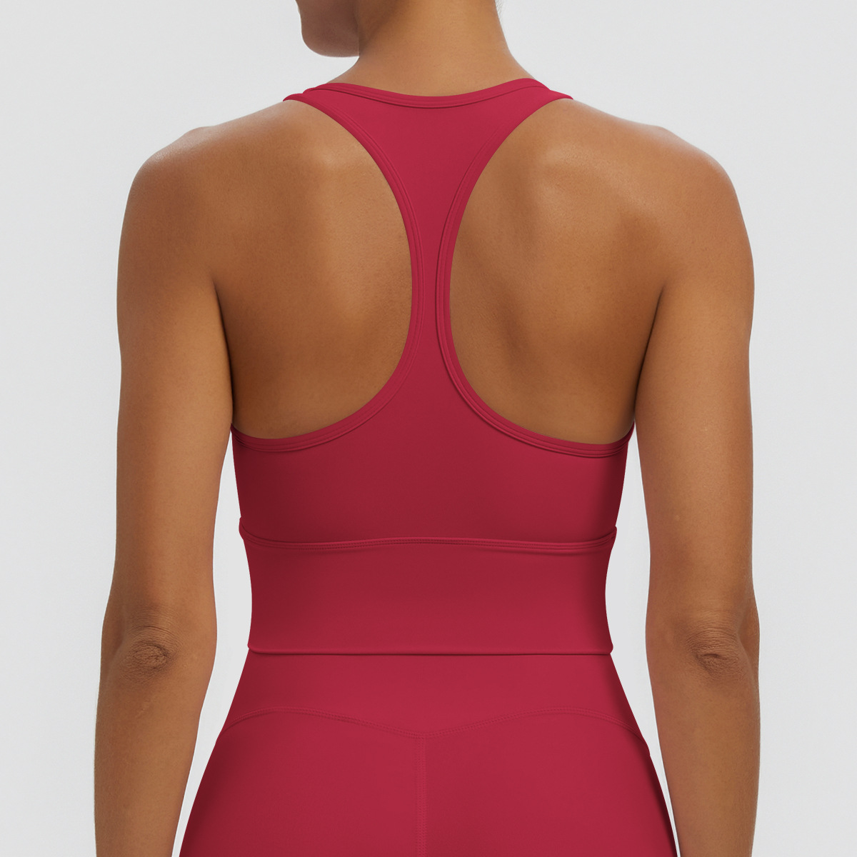 Nuevo transfronterizo sólido I-shaped hermosa espalda apretada ropa interior deportiva transpirable correr fitness yoga chaleco chaleco mujer image 18