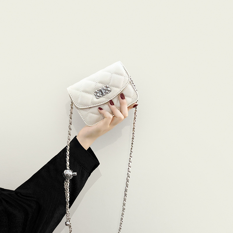 Summer Small Bag Women's Bag 2022 New Fashion Chain Mini Bag Crossbody Bag Rhombic Popular Small Square Bag