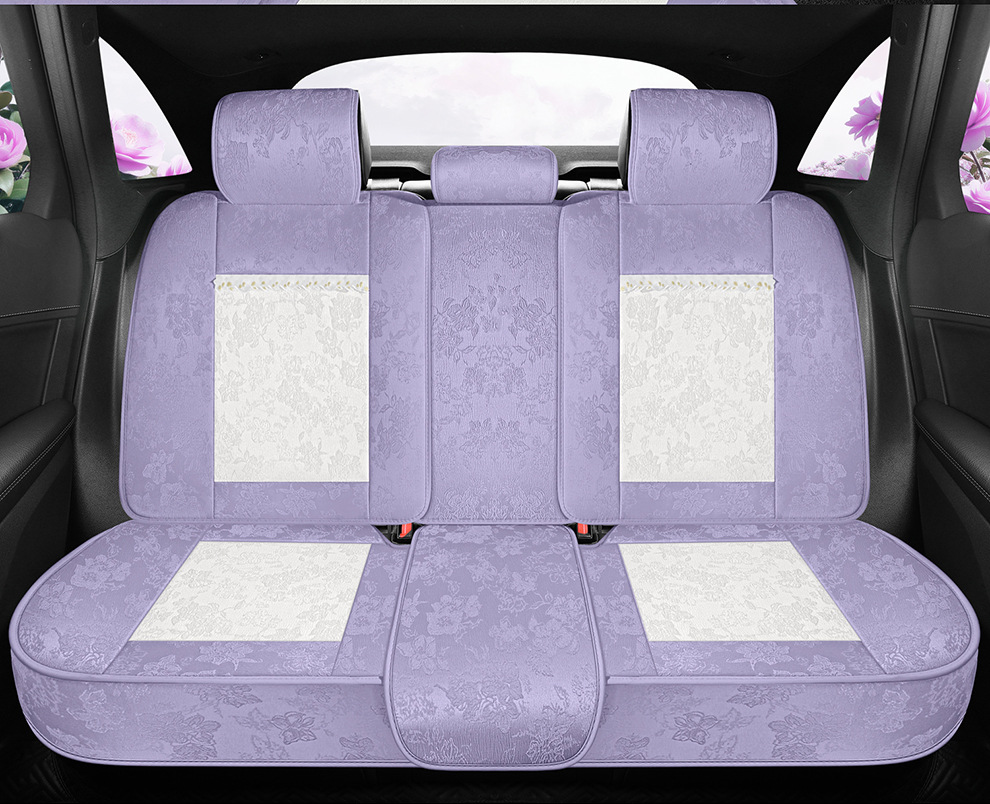 2026 New Model Ancient Style Camellia Jacquard Embossed Lace All-Season Car Seat Cushions Wholesale Cross-Border Export