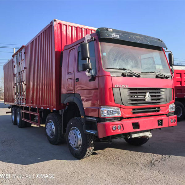 Export Used Howo Container Truck 9.6m Container Truck 12-Wheel Dump Box Truck